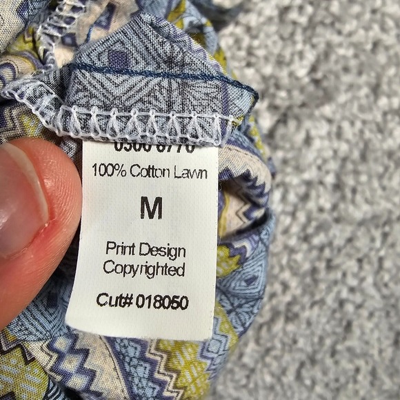 Tori Richard Mens Shirt M Blue Floral Short Sleeve Button Up Made in USA Beach - Picture 7 of 12